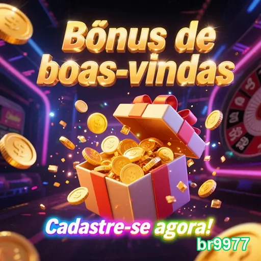 Imagem de bônus de boas-vindas no site br9977, oferecendo vantagens exclusivas para novos usuários.