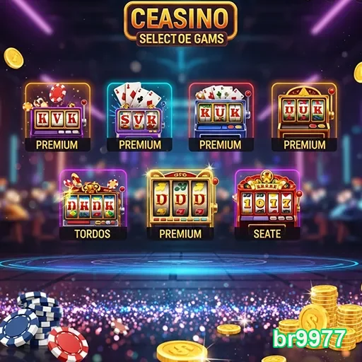 Jogos selecionados do cassino BR9977, destacando algumas opções populares de entretenimento.