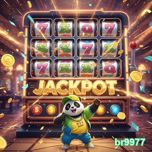 Imagem de uma máquina caça-níqueis com jackpot no site br9977, símbolo de sorte e diversão.