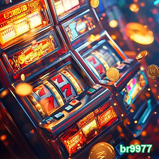 Imagem de máquinas caça-níqueis no site br9977, mostrando diversas opções de jogos emocionantes.